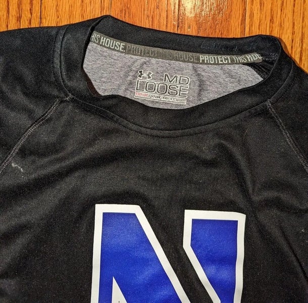 Northwestern Wildcats Under Armour Long Sleeve Shirt Men's Medium M B1G NCAA