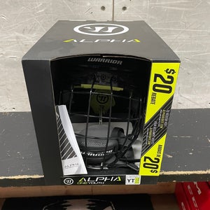 New Youth Warrior  Alpha One Black Helmet