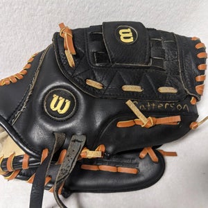 Wilson Staff Baseball/Softball Mitt Left Hand Glove (RHT) 11 In Black Used