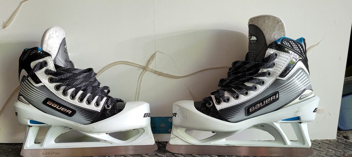 Senior Used Bauer Reactor 6000 Hockey Goalie Skates Regular Width Size 6.5