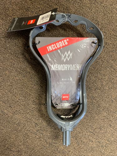 New STX Duel Grey with Memory Mesh Lacrosse Head