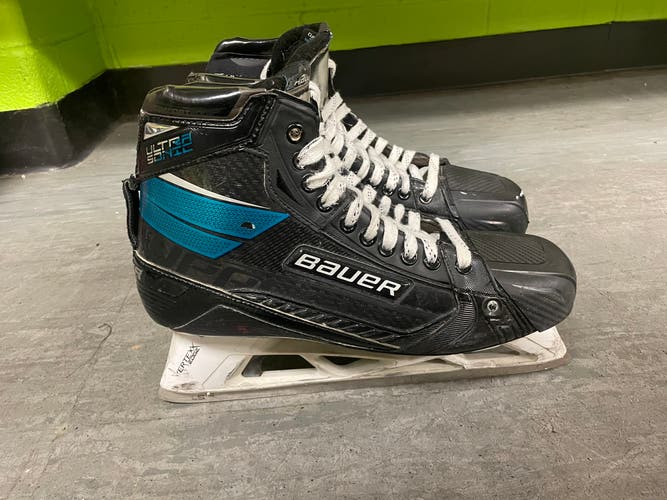 Used Bauer Regular Width Pro Stock Size 10.5 Supreme UltraSonic Hockey Goalie Skates
