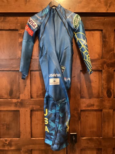 NEW US Ski Team Double Front Zip Speed Suit, Large