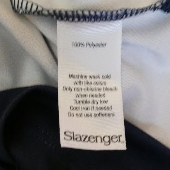 NWT SLAZENGER VAPOR PRINTED SS POLO GOLF SHIRT WOMENS S HYDRO-DRY GREY SLATE TOP