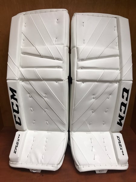 CCM EFLEX 5.9 Goalie Leg Pads White/White 31+1”