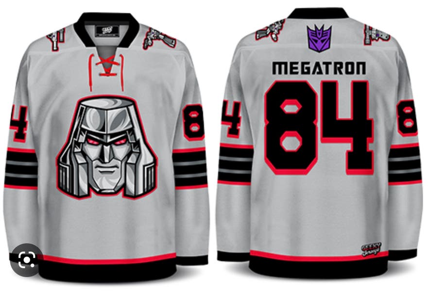 Megatron Decepticon hockey jersey by geeky jerseys SidelineSwap