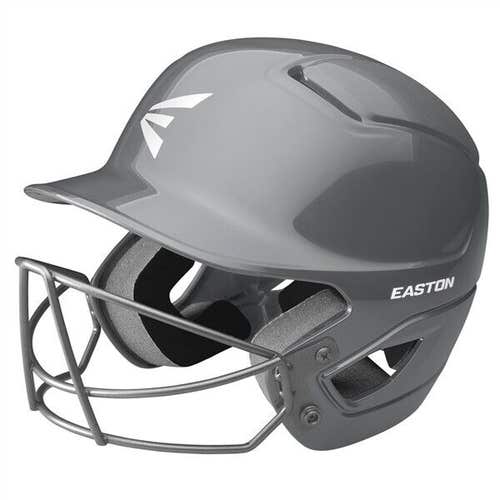 NWT Easton Alpha Batting Helmet with Mask Grey Size M/L (6 5/8-7 1/4)
