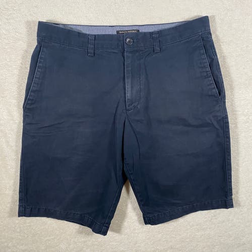 Banana Republic Mens Shorts Size 32 Navy Blue Casual Chino Flat Front Preppie