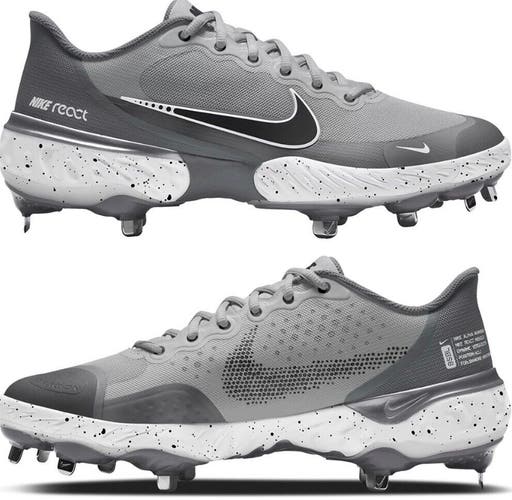 Size 12 Nike Alpha Huarache 3 Elite Low Gray Baseball Cleats