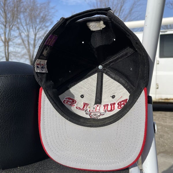 Vintage Chicago Bulls Starter Hat Cap Adjustable Strapback Black Red Tri  Power | SidelineSwap