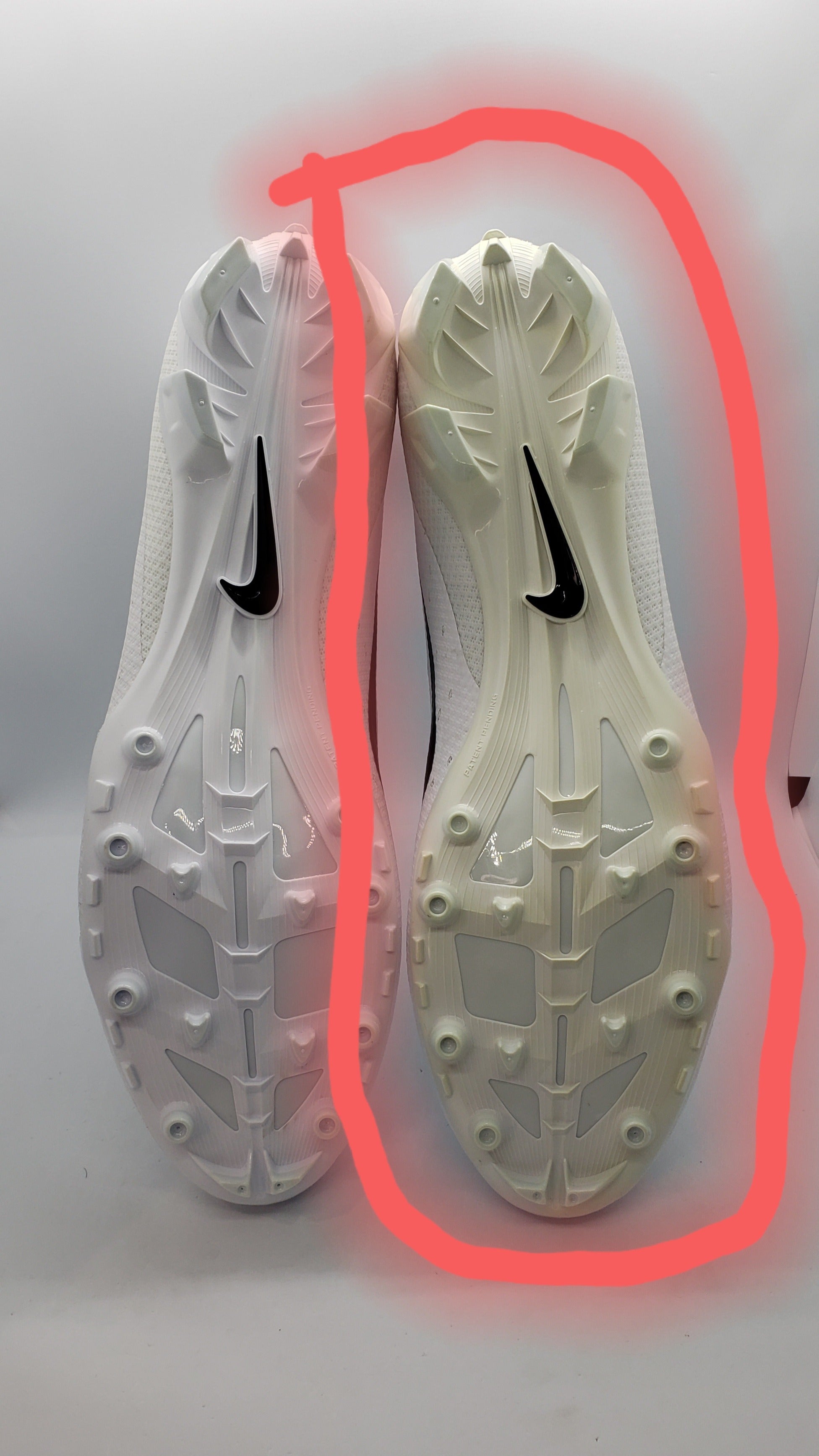 Size 13.5 Nike Vapor Untouchable Speed 3 TD Football Cleats White Red AO3034-108 Nike Vapor Untouchable Speed 3 Marshon Lattimore PE . Gold  main image 4