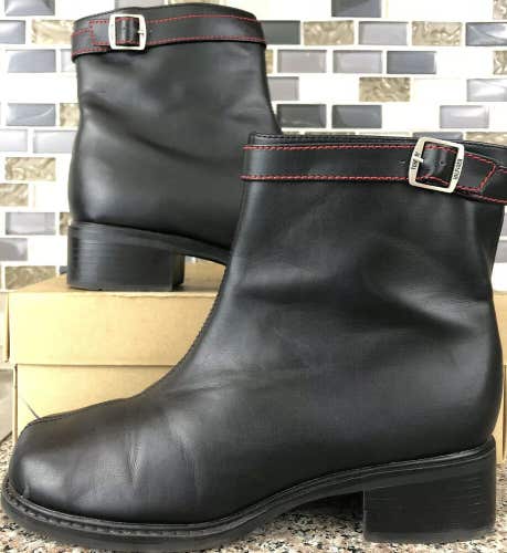 Tommy Hilfiger J18836M Side Zip Up Ankle CH202 Black Leather Split Toe 5 M US