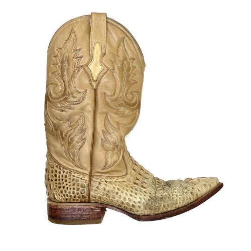 Botas Chihuahua Synthetic Alligator Cowboy Western Boots Beige Tan US Size 6 EE