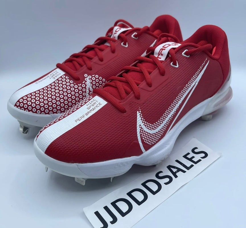  Nike Men's Force Zoom Trout 7 Pro Metal Baseball Cleats  (us_Footwear_Size_System, Adult, Men, Numeric, Medium, Numeric_8) Red/White