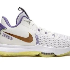 Nike Adults LeBron Witness 5 Summit White/Metallic Basketball Shoes Size 14  | SidelineSwap