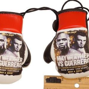 Mayweather Vs Guerrero 3.5" Miniature Boxing Gloves - Souvenir Las Vegas 2013
