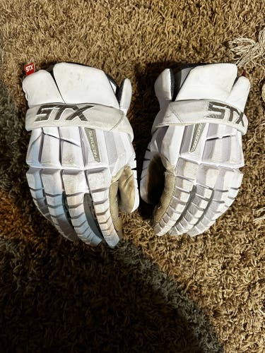 Used Player's STX Large Surgeon RZR Lacrosse Gloves