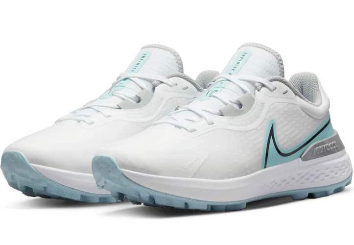 Size 9 Men's Nike Infinity Pro 2 White Copa Spikeless Golf Shoes