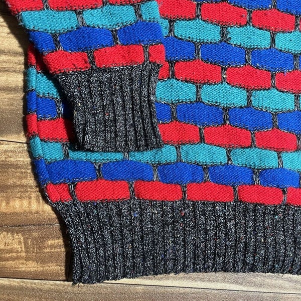 Vintage Sz Large 1990s Jordache Multicolor Patterned Knit