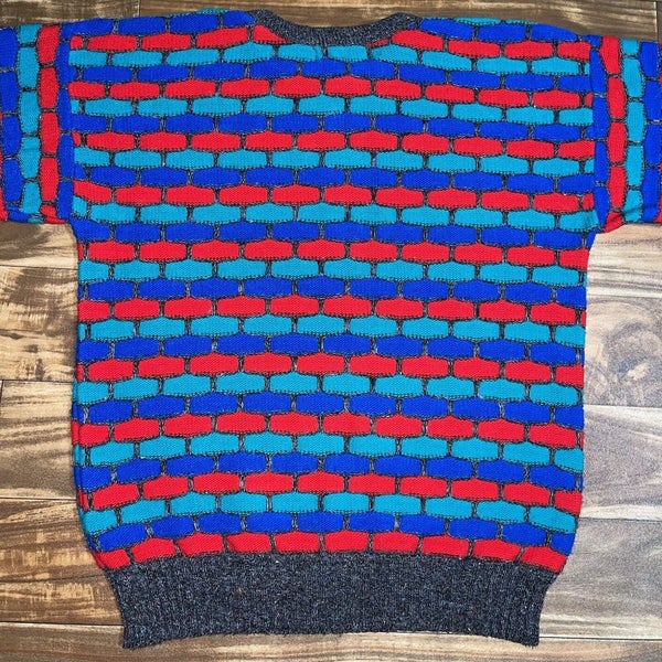 Vintage Sz Large 1990s Jordache Multicolor Patterned Knit