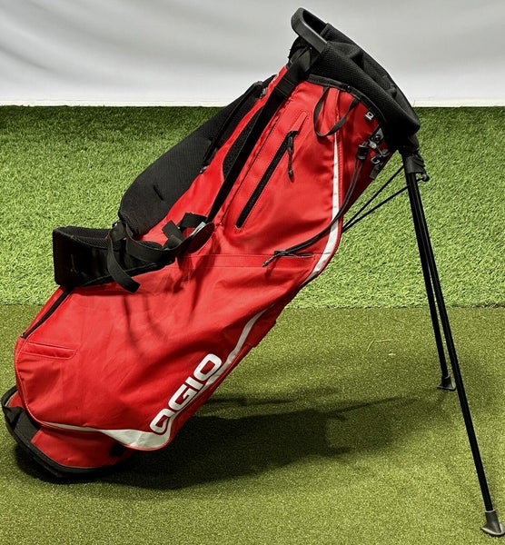 OGIO Golf Fuse 304 Stand Carry Golf Bag RED 4Way Top w/ Rain Hood