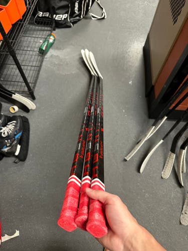 Used Left Hand Bauer Ag5nt Hockey Stick Mid Pattern Pro Stock