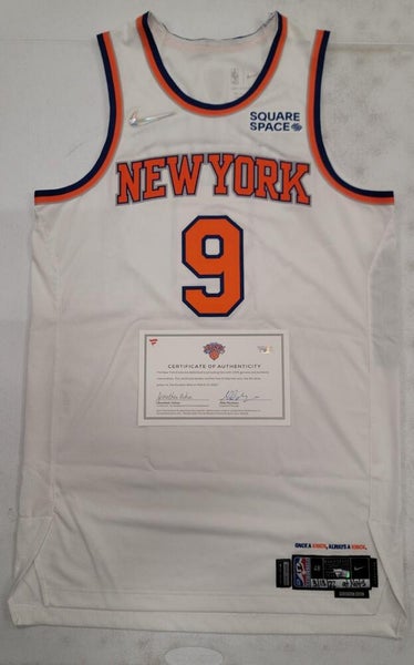RJ Barrett New York Knicks Autographed Nike White Swingman Jersey