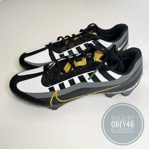 Nike Vapor Edge Speed 360 Black Gold White Football Cleats 14