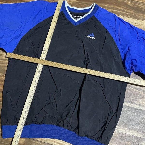 Black Windbreaker V-Neck Pullover - XL