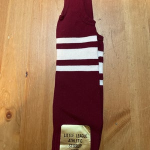 Little League   Athletic stirrup socks  color Burgundy
