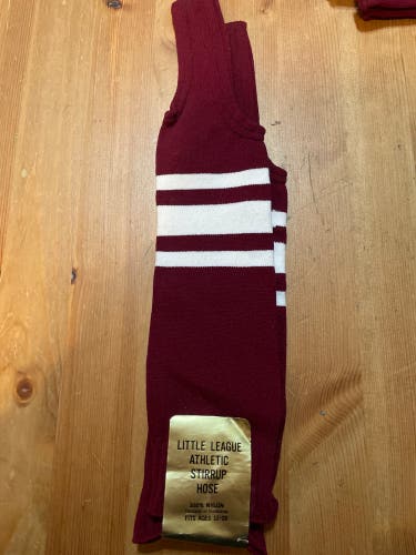 Little League   Athletic stirrup socks  color Burgundy