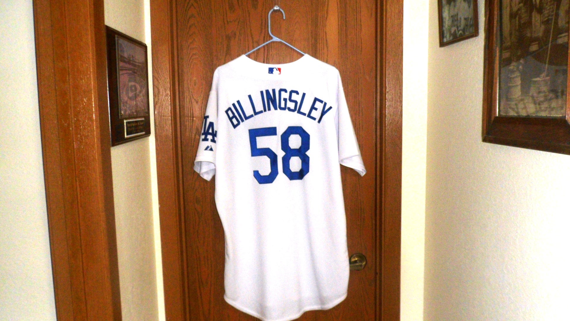 Authentic Majestic Los Angeles Dodgers Chad Billingsley Home Jersey-48 (XL)