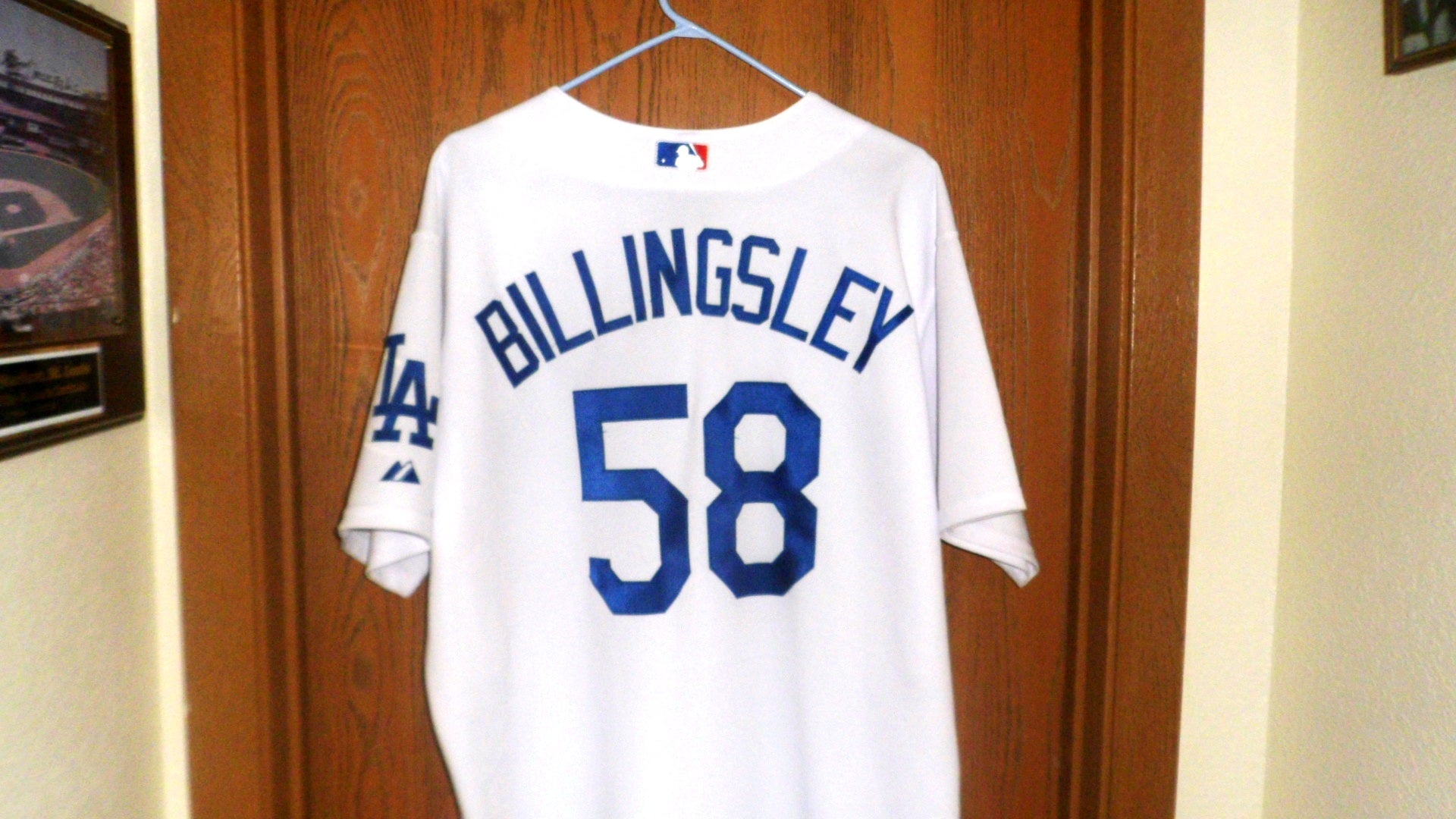 Authentic Majestic Los Angeles Dodgers Chad Billingsley Home Jersey-48 (XL)
