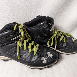 Under Armour High Top Cleats Size 6 Color Black Condition Used