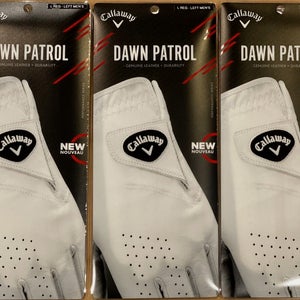 Callaway Dawn Patrol Leather Golf Glove 3-Pack Lot Bundle Large L New #84285
