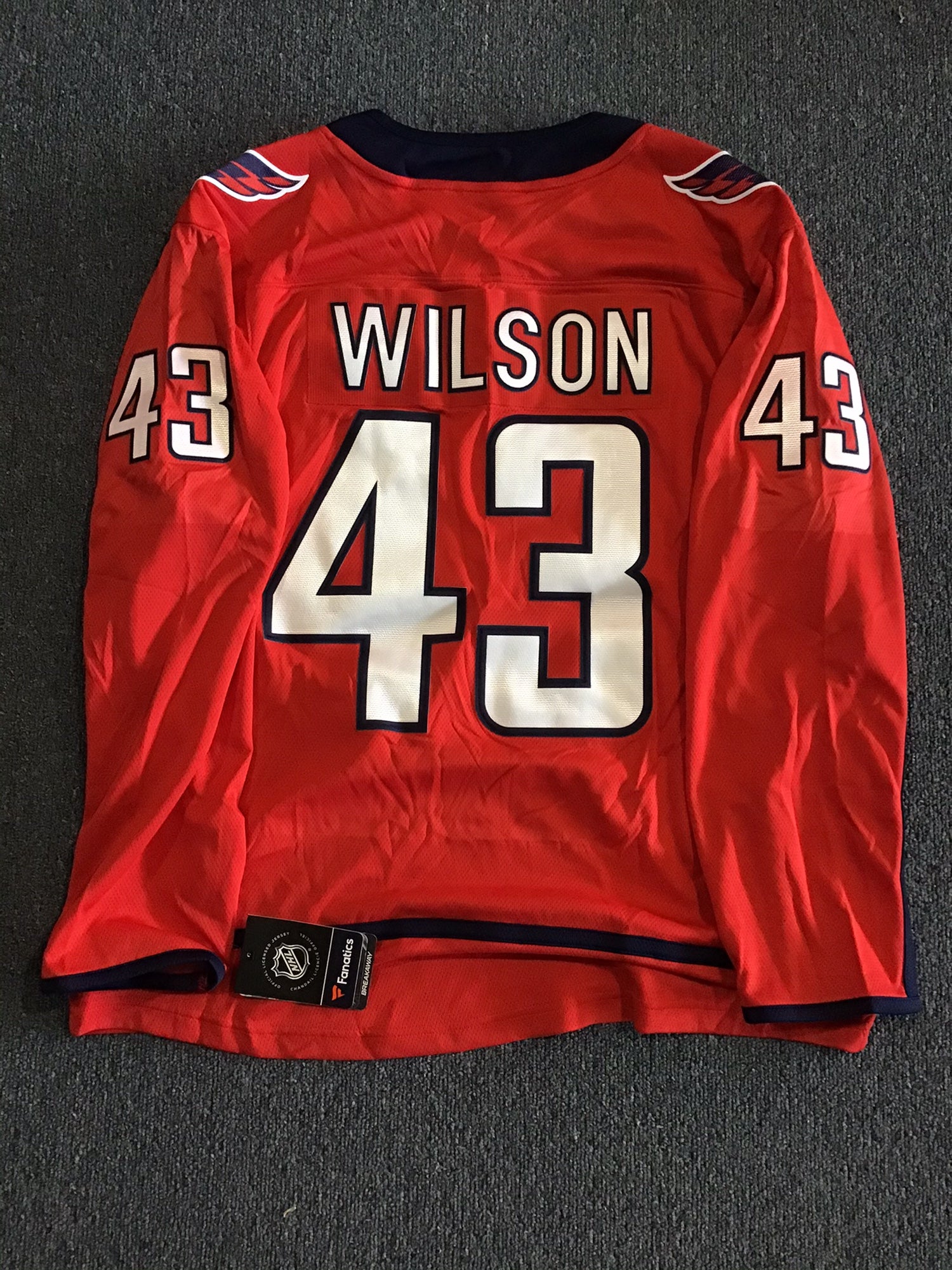 NWT Washington Capitals Youth L/XL Fanatics Jersey #43 Wilson