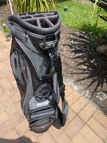 Burton golf cart bag with 14 Club dividers , shoulder strap and accessorie pockets