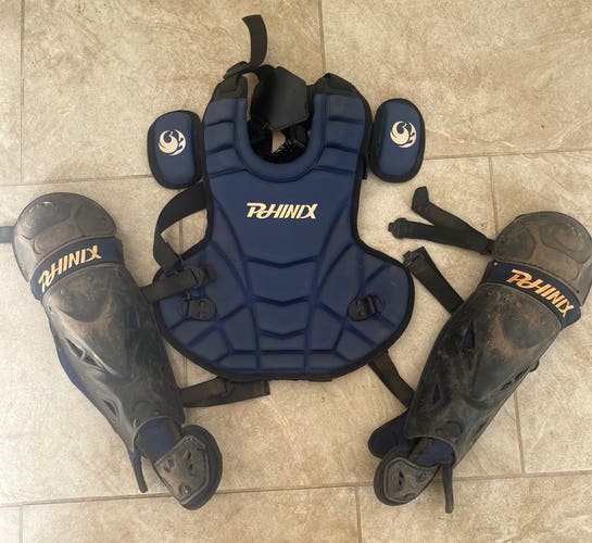 Youth PHINIX Catcher Chest Protector and Leg Guards (recommended ages Ages 6-9)