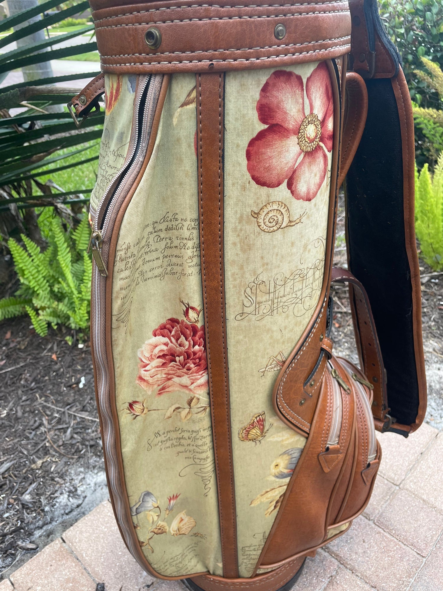 Vintage Tooled Leather Golf Club Bag