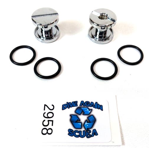 2x Scuba Dive BC BCD Backplate & Harness Book Screw Mounting Bolt 5/16" Diameter