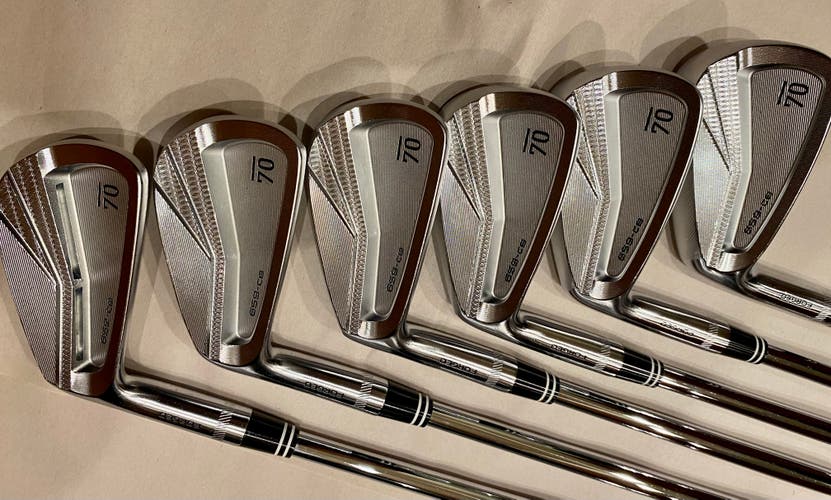 Left Handed Sub 70 659 CB Forged Satin Irons, 5-PW, Stiff Flex, Excellent Condition