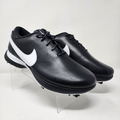 Nike Golf Shoes Mens 8 Black Air Zoom Victory Tour 2 Leather Upper Swoosh Logo