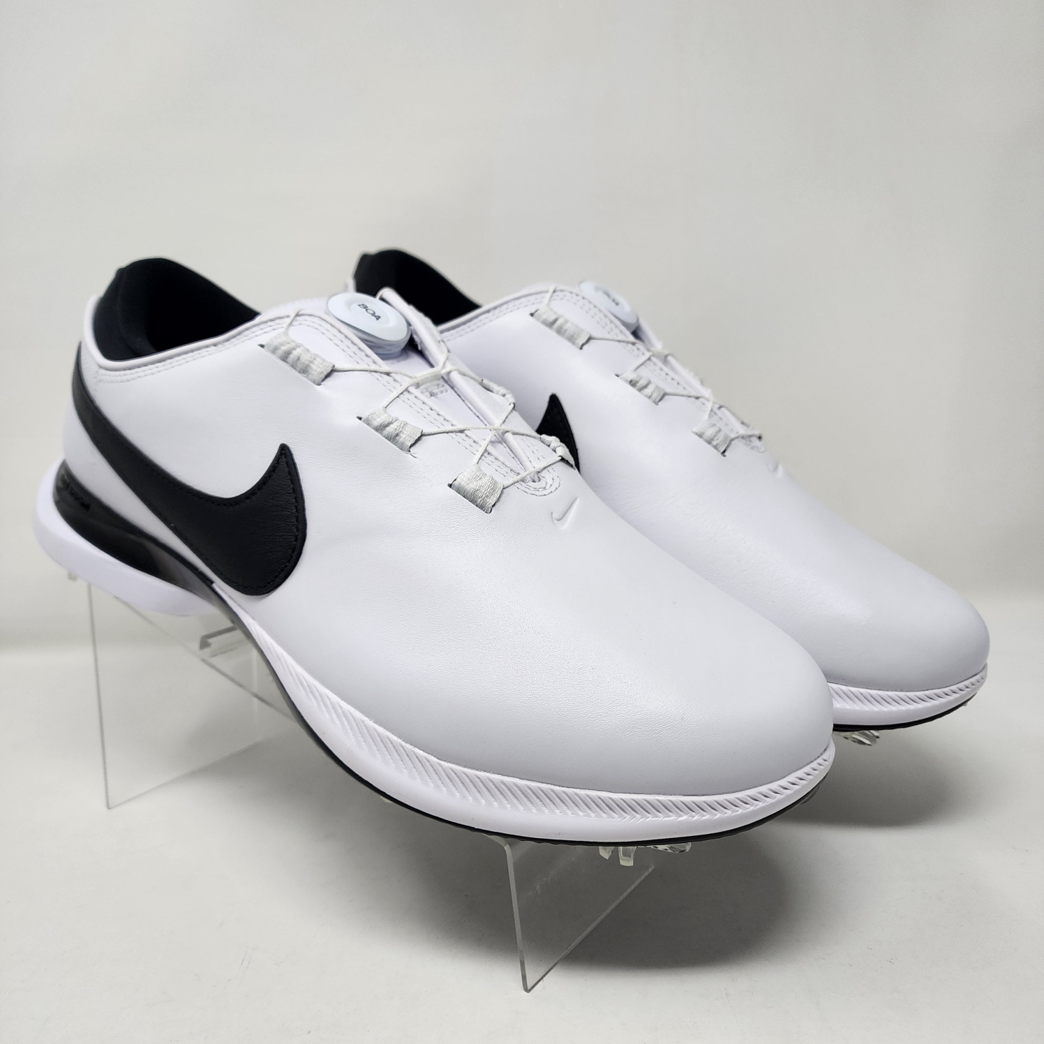 Nike Golf Shoes Mens 12 White Air Zoom Victory Tour 2 Boa Logo Swoosh Leather