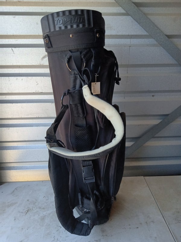 Top Flite INTIMIDATOR Extra Large Leather Golf Cart Bag, Black & Blue on  eBid United States