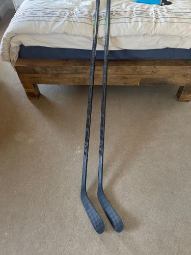 Two Senior Left Hand P28 RibCor Trigger 6 Pro Hockey Stick