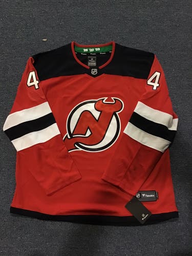 New With Tags Red New Jersey Devils Men’s Fanatics Home Jersey #44 Wood Small or XXL