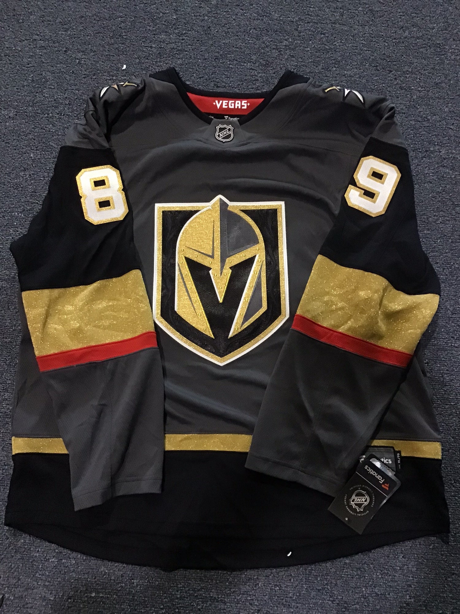 Vegas Golden Knights Fanatics Branded Youth Alternate Replica Blank Jersey  - Black