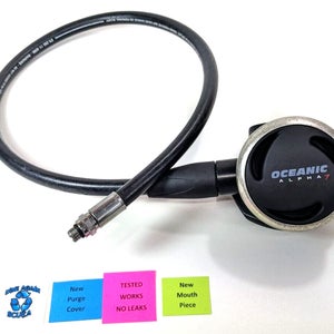 Oceanic Alpha 7 2nd Stage Regulator Scuba Dive NEW Purge Cover + Mouthpiece 2961