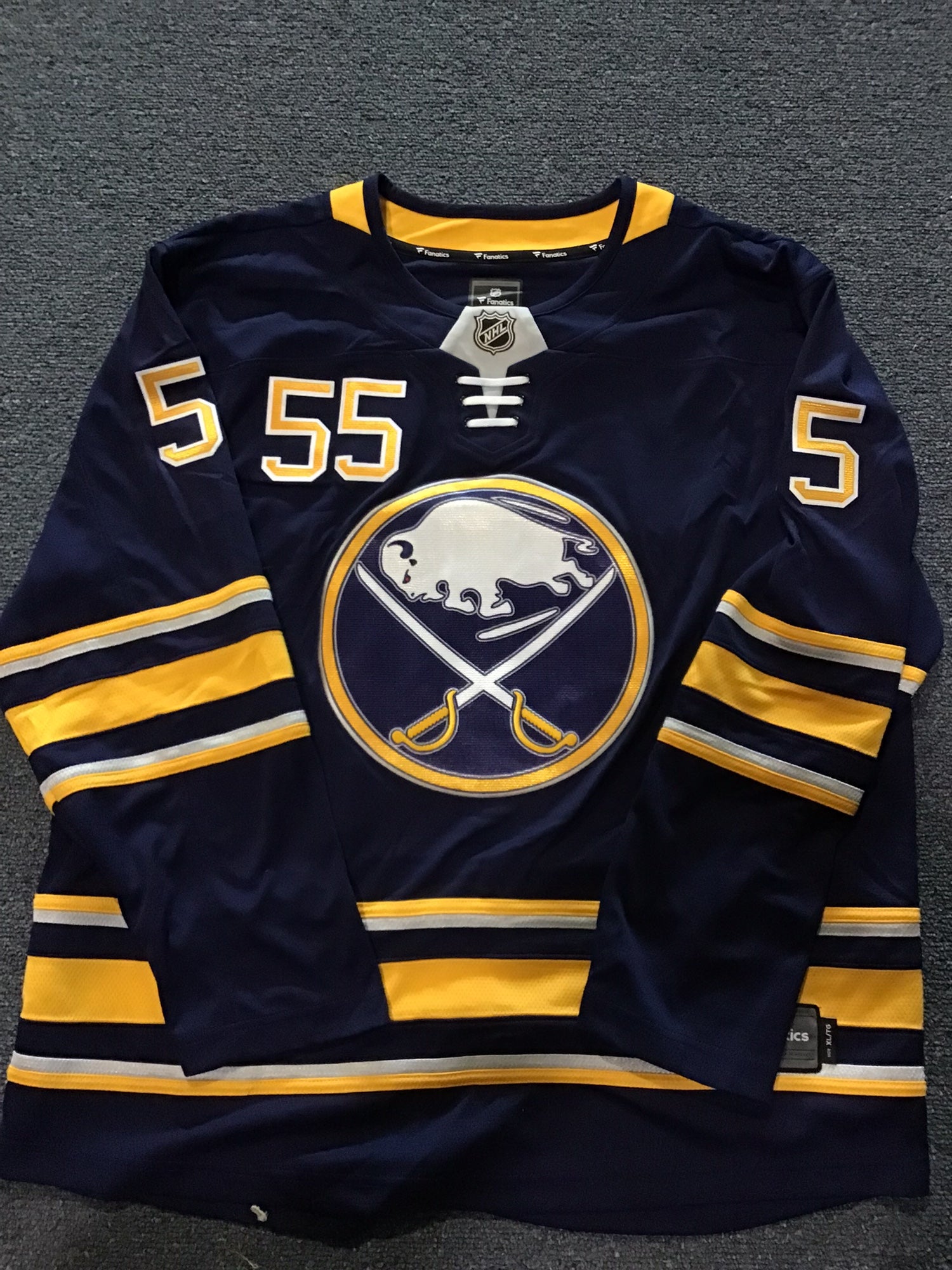 Buffalo Sabres NHL Jack Eichel 50th Anniversary Fanatics Gold Jersey Size  Large