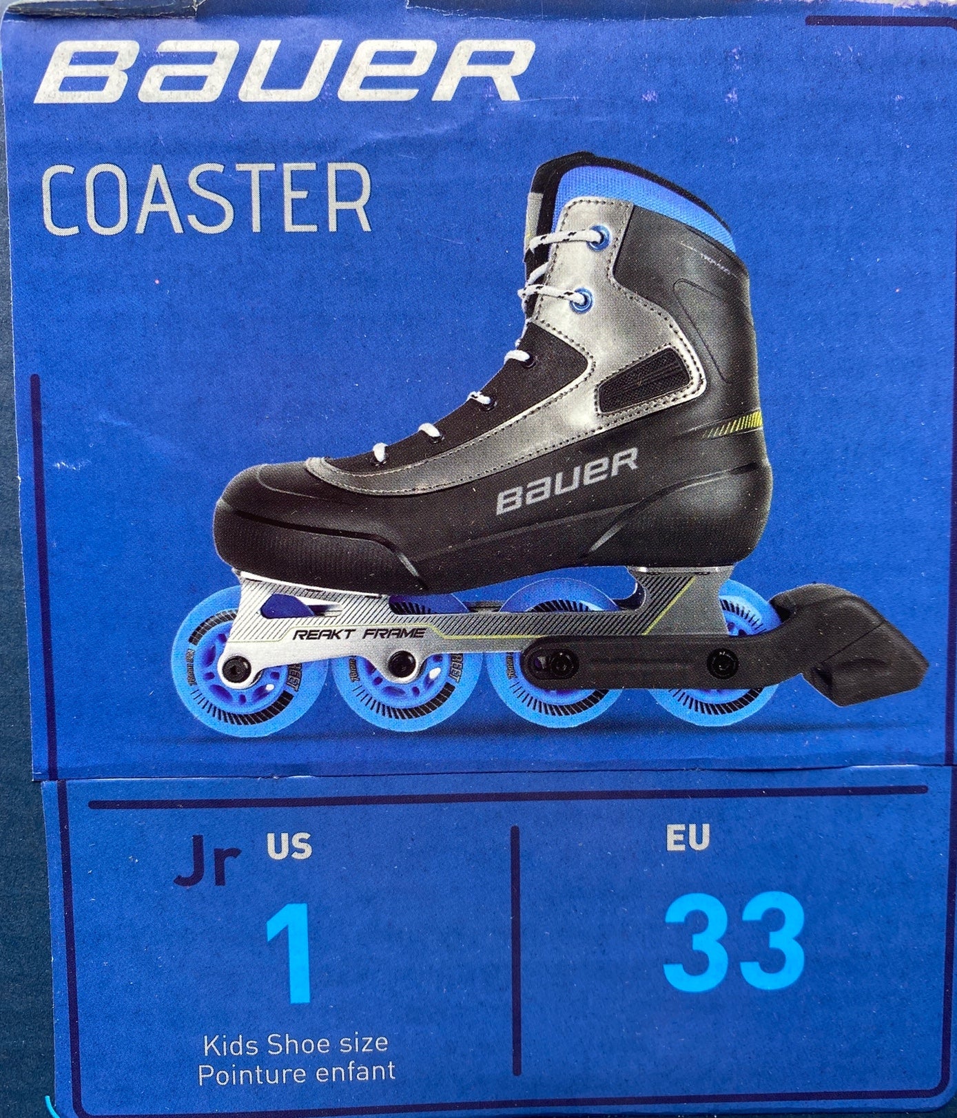 NEW Bauer Coaster Inline Skate Size 1 SidelineSwap